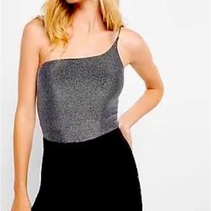 NWOT Sparkly one shoulder bodysuit